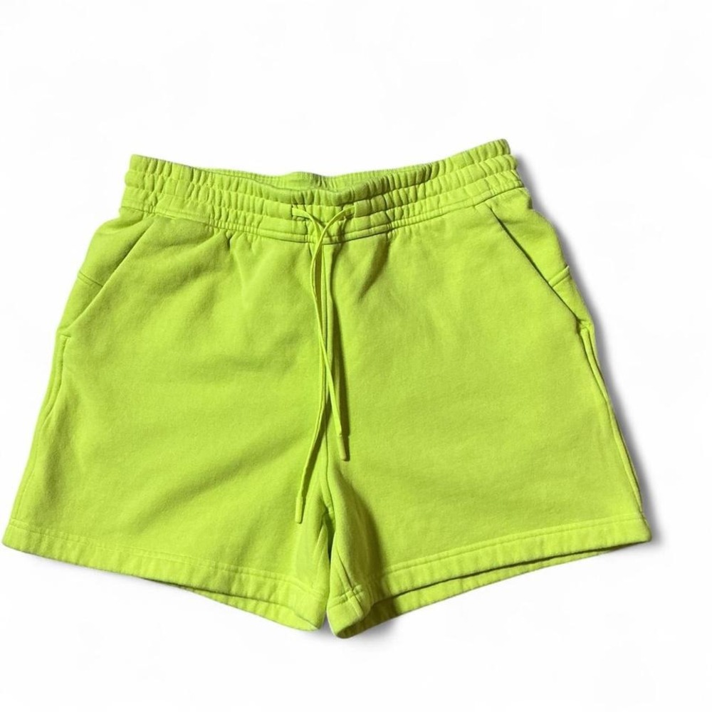 Lululemon Loungeful Shorts High-Rise 4" Electric Lemon Fleece Athleisure Size 6